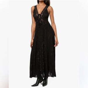 WeWoreWhat Lace Tie Front Midi